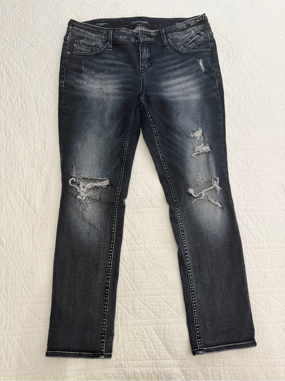 Vigoss Dark Distressed Denim